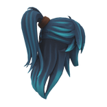 Hunter Fantasy Medieval Turquoise Ponytail