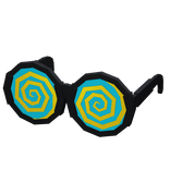 Hypno Spiral Glasses - Blue / Yellow