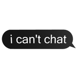 I cant chat Glowing 3D Text Bubble