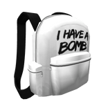 "I HAVE A BOMB" minimalistic backpack