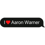i heart aaron text bubble