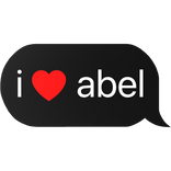 i heart abel text