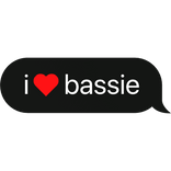 i heart bassie dandys world text bubble