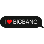 i heart BIGBANG text bubble