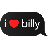 i heart billy text