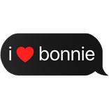 i heart bonnie text