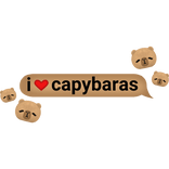 i heart capybaras text