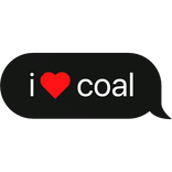i heart coal dandys world text bubble