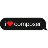 i heart composer text bubble