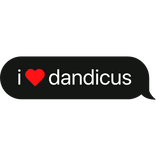 i heart dandicus dandy's world text bubble
