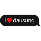 i heart dausung text bubble