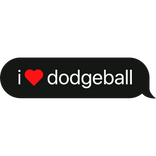 i heart dodgeball text bubble