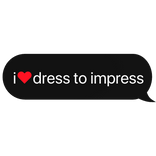 i heart dress to impress text