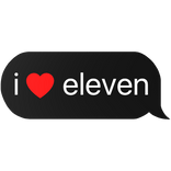 i heart eleven text