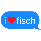 i heart fisch text