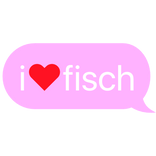 i heart fisch text