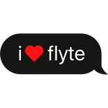 i heart flyte dandys world text bubble