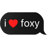 i heart foxy text