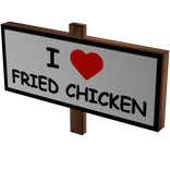 I Heart Fried Chicken Sign