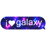 i heart galaxy Text