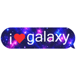 i heart galaxy Text