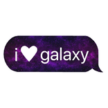 i heart galaxy text