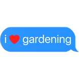 i heart gardening text