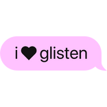 i heart glisten pink dandys world text bubble
