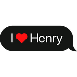 I heart Henry text bubble