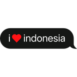 i heart indonesia text bubble
