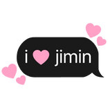 i heart jimin bts k-pop stan text
