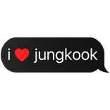 i heart jungkook bts k-pop stan text