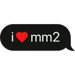 i heart mm2 text bubble (murder mystery)