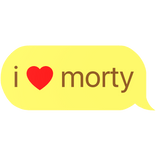 i heart morty rick text