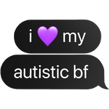 i heart my autistic best friend text bubble