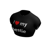 I heart my bestie crop top
