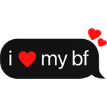 i heart my bf text