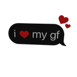 i heart my gf girlfriend love my girl friend text