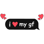 i heart my great friend doodle text bubble