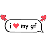 i heart my great friend doodle text bubble