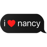 i heart nancy text