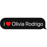 I Heart Olivia Rodrigo chat bubble msg txt