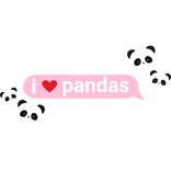 i heart pandas text