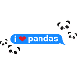 i heart pandas text