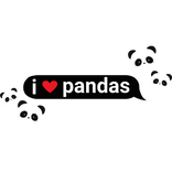 i heart pandas text