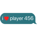 i heart player 456 seong gi-hun squid game text