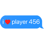 i heart player 456 seong gi-hun squid game text
