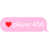 i heart player 456 seong gi-hun squid game text