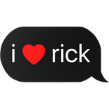 i heart rick morty text