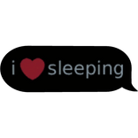 i heart sleeping text